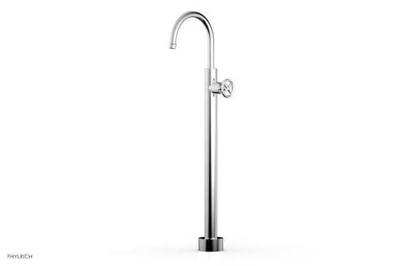 Phylrich - Works Tall Floor Mounted Tub Filler - Cross Handle