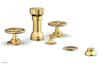 Phylrich - Works Four Hole Bidet Set - Cross Handle