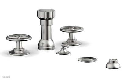 Phylrich - Works Four Hole Bidet Set - Cross Handle