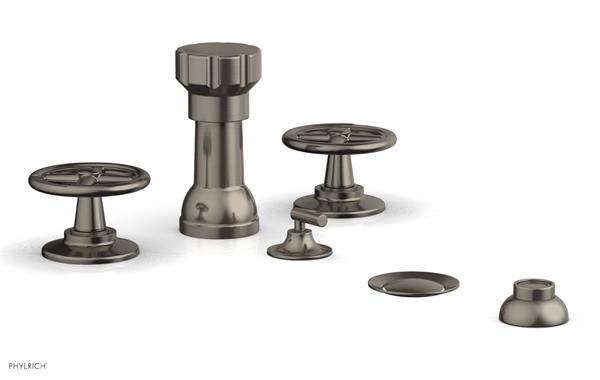 Phylrich - Works Four Hole Bidet Set - Cross Handle