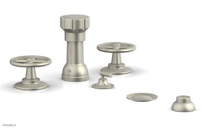 Phylrich - Works Four Hole Bidet Set - Cross Handle