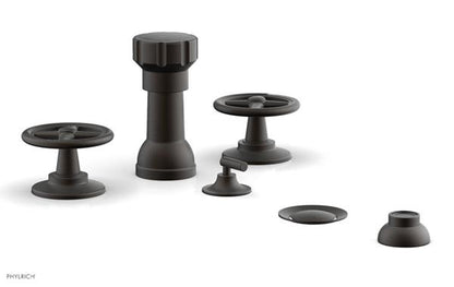 Phylrich - Works Four Hole Bidet Set - Cross Handle
