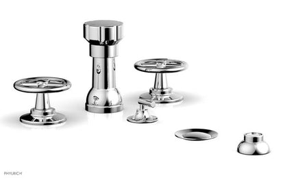 Phylrich - Works Four Hole Bidet Set - Cross Handle