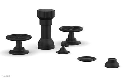Phylrich - Works Four Hole Bidet Set - Cross Handle