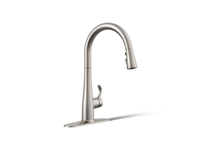 Kohler - Simplice Touchless Pull-Down Kitchen Sink Faucet With Three-Function Sprayhead