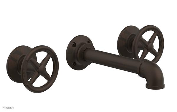 Phylrich - Works II Wall Mounted Lavatory Set - Cross Handles