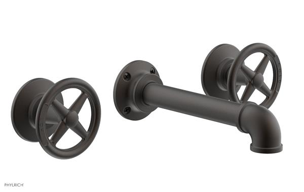 Phylrich - Works II Wall Mounted Lavatory Set - Cross Handles