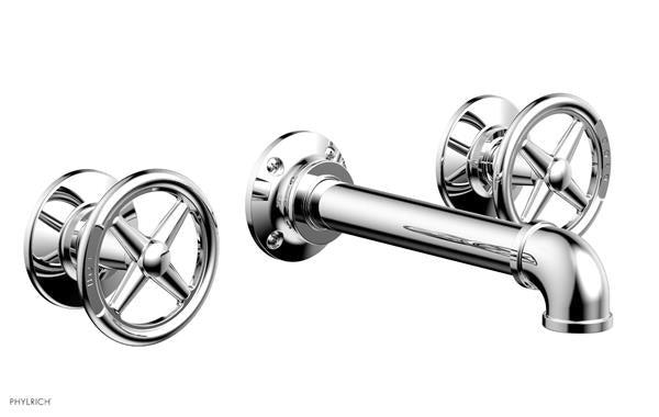 Phylrich - Works II Wall Mounted Lavatory Set - Cross Handles