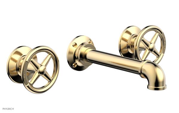 Phylrich - Works II Wall Mounted Lavatory Set - Cross Handles