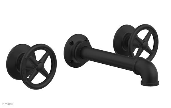 Phylrich - Works II Wall Mounted Lavatory Set - Cross Handles