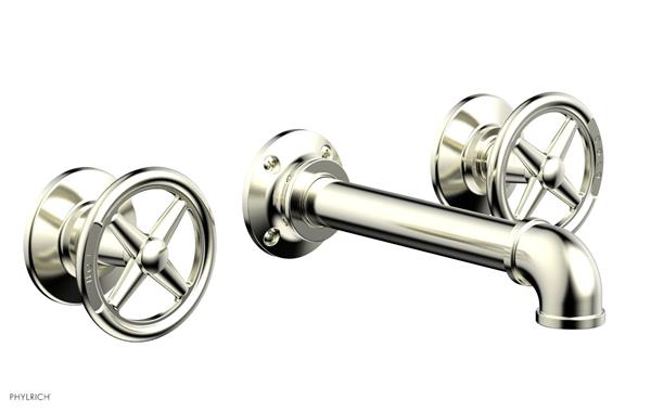 Phylrich - Works II Wall Mounted Lavatory Set - Cross Handles