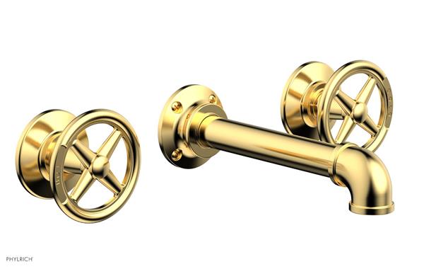 Phylrich - Works II Wall Mounted Lavatory Set - Cross Handles