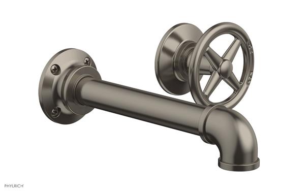 Phylrich - Works II Single Handle Wall Lavatory Set - Cross Handle