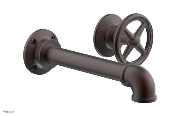Phylrich - Works II Single Handle Wall Lavatory Set - Cross Handle