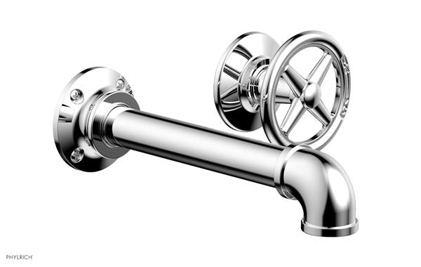 Phylrich - Works II Single Handle Wall Lavatory Set - Cross Handle