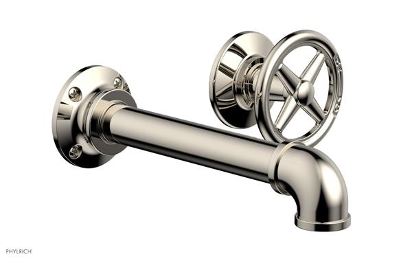 Phylrich - Works II Single Handle Wall Lavatory Set - Cross Handle