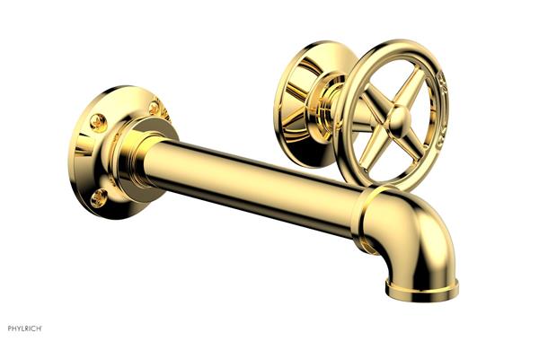 Phylrich - Works II Single Handle Wall Lavatory Set - Cross Handle