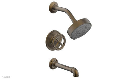 Phylrich - Works II Pressure Balance Tub and Shower Set - Cross Handle