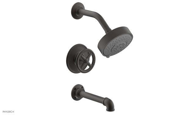 Phylrich - Works II Pressure Balance Tub and Shower Set - Cross Handle