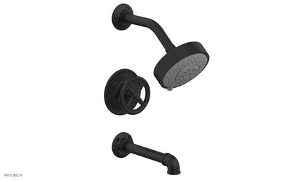 Phylrich - Works II Pressure Balance Tub and Shower Set - Cross Handle