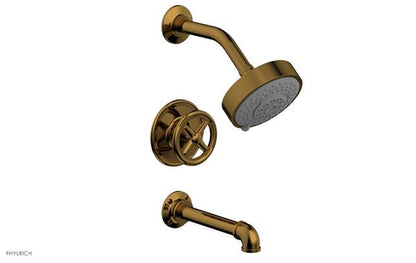 Phylrich - Works II Pressure Balance Tub and Shower Set - Cross Handle