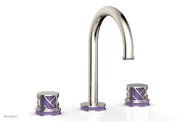 Phylrich - Jolie Widespread Faucet Round Handles With Purple Accents