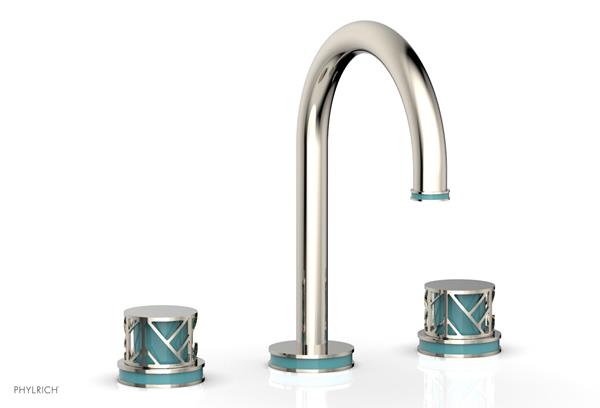 Phylrich - Jolie Widespread Faucet Round Handles With Turquoise Accents