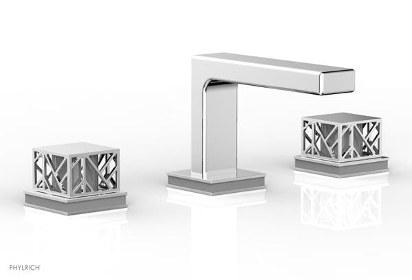 Phylrich - Jolie Widespread Faucet Square Handles With Grey Accents