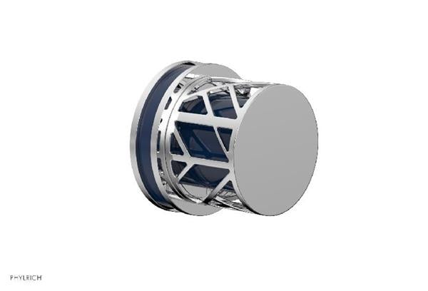 Phylrich - Jolie Volume Control/Diverter Trim Round Handle With Navy Blue Accents
