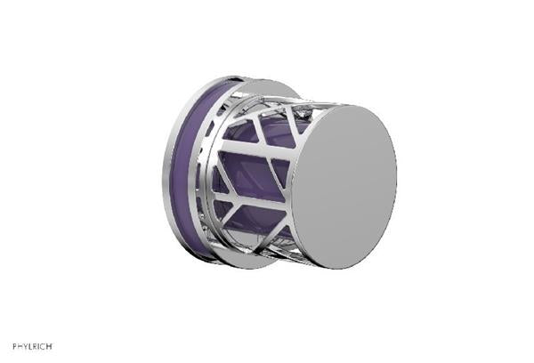 Phylrich - Jolie Volume Control/Diverter Trim Round Handle With Purple Accents