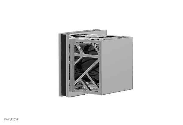 Phylrich - Jolie Volume Control/Diverter Trim Square Handle With Gloss Black Accents