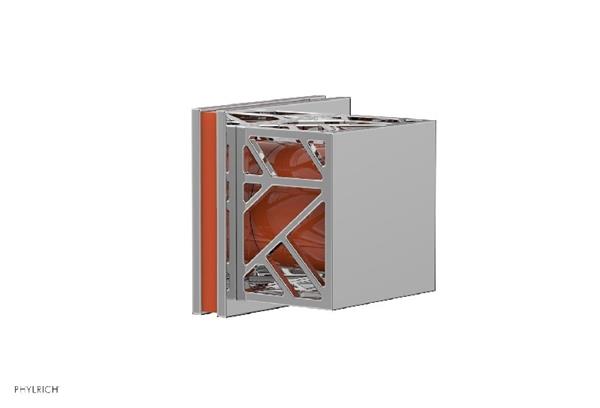 Phylrich - Jolie Volume Control/Diverter Trim Square Handle With Orange Accent