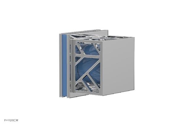 Phylrich - Jolie Volume Control/Diverter Trim Square Handle With Light Blue Accents