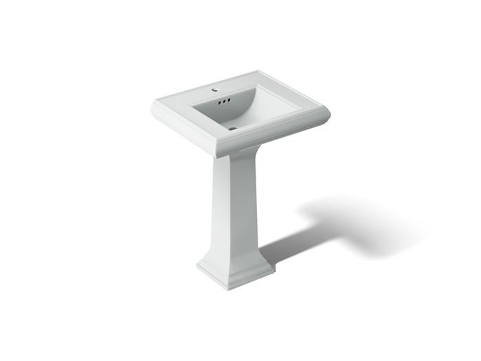 Kohler - Memoirs 24-1/4 Inch Rectangular Pedestal Bathroom Sink - Single Hole