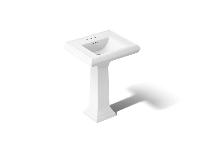 Kohler - Memoirs 24-1/4 Inch Rectangular Pedestal Bathroom Sink - 4Cc Holes