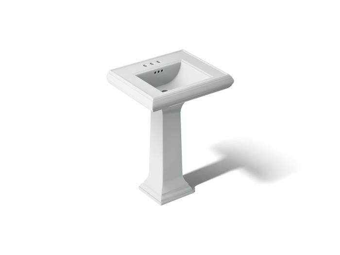 Kohler - Memoirs 24-1/4 Inch Rectangular Pedestal Bathroom Sink - 4Cc Holes