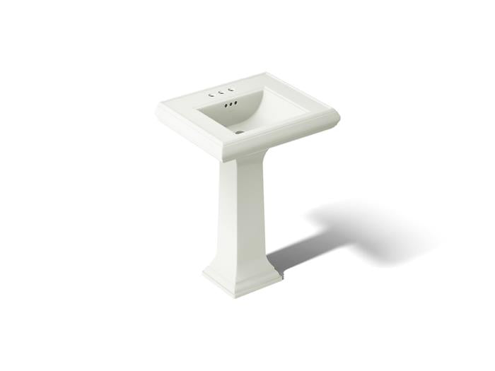 Kohler - Memoirs 24-1/4 Inch Rectangular Pedestal Bathroom Sink - 4Cc Holes