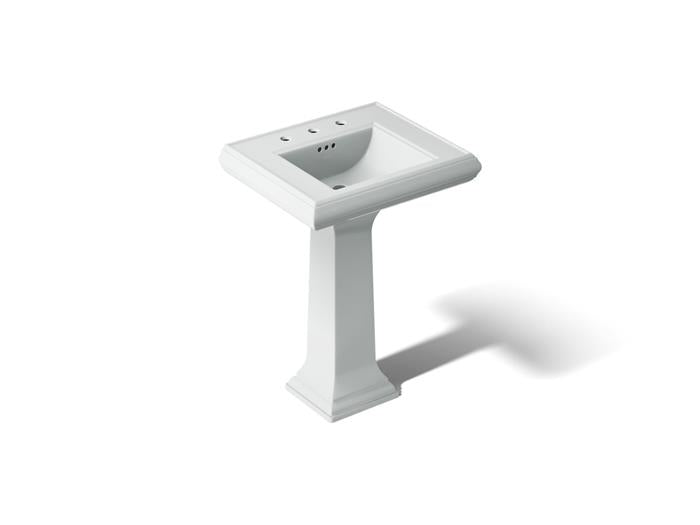 Kohler - Memoirs 24-1/4 Inch Rectangular Pedestal Bathroom Sink - 8Cc Holes