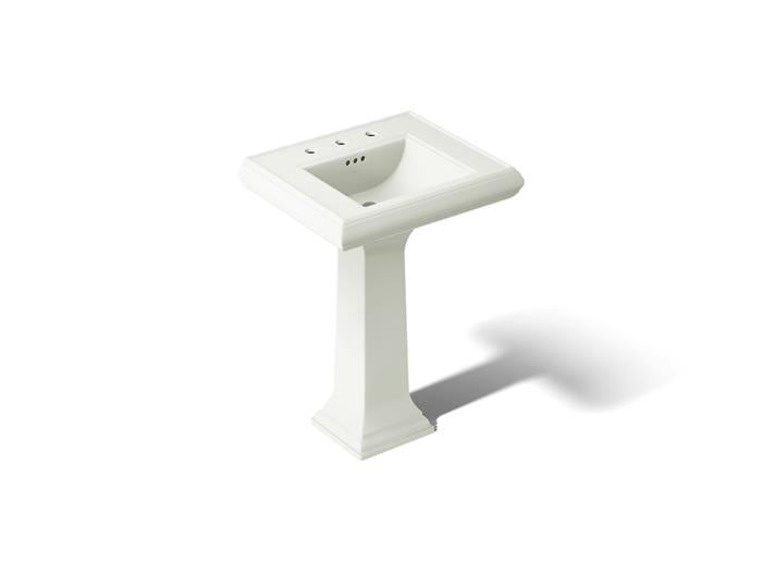 Kohler - Memoirs 24-1/4 Inch Rectangular Pedestal Bathroom Sink - 8Cc Holes