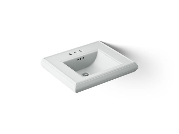 Kohler - Memoirs 20 Inch Rectangular Console Tabletop Bathroom Sink With Overflow - 4Cc Holes