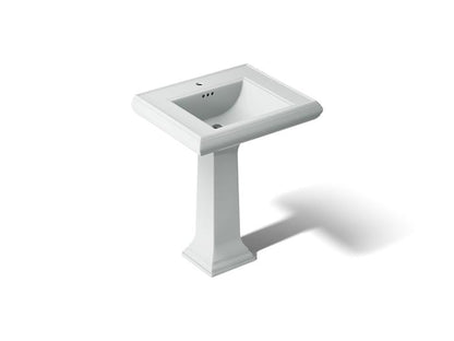 Kohler - Memoirs 27-1/4 Rectangular Pedestal Bathroom Sink With Overflow - Single Hole