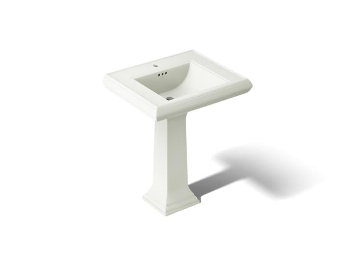 Kohler - Memoirs 27-1/4 Rectangular Pedestal Bathroom Sink With Overflow - Single Hole