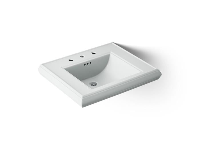 Kohler - Memoirs 22-1/4 Inch Rectangular Console Tabletop Bathroom Sink With Overflow - 8Cc Holes