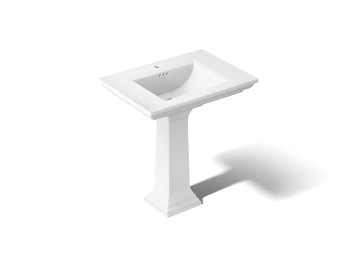 Kohler - Memoirs Stately 30-3/4 Inch Rectangular Pedestal Bathroom Sink With Overflow - Single Hole