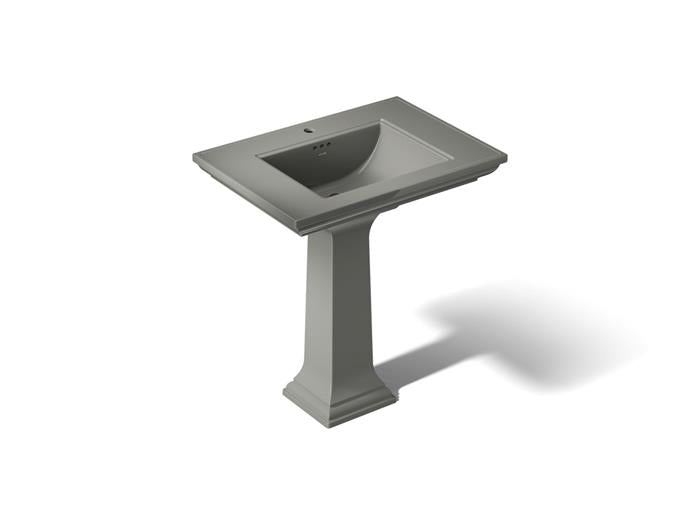 Kohler - Memoirs Stately 30-3/4 Inch Rectangular Pedestal Bathroom Sink With Overflow - Single Hole
