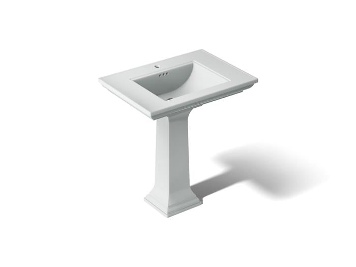 Kohler - Memoirs Stately 30-3/4 Inch Rectangular Pedestal Bathroom Sink With Overflow - Single Hole