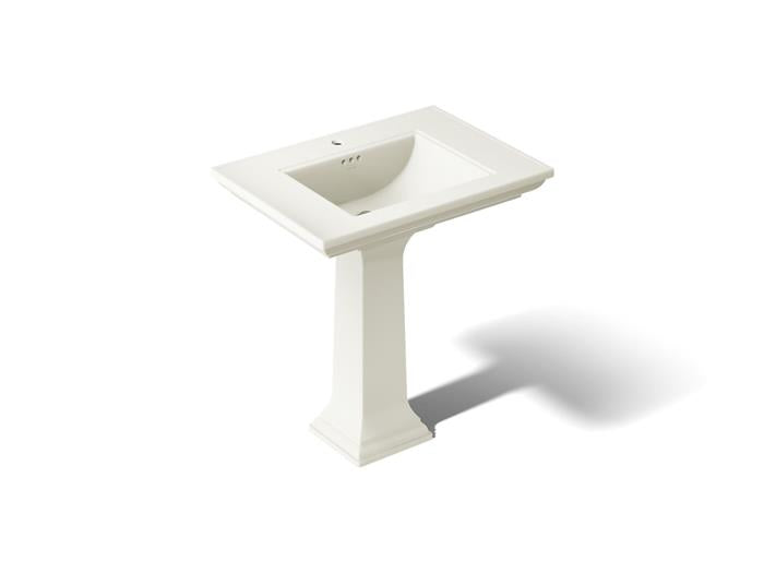 Kohler - Memoirs Stately 30-3/4 Inch Rectangular Pedestal Bathroom Sink With Overflow - Single Hole