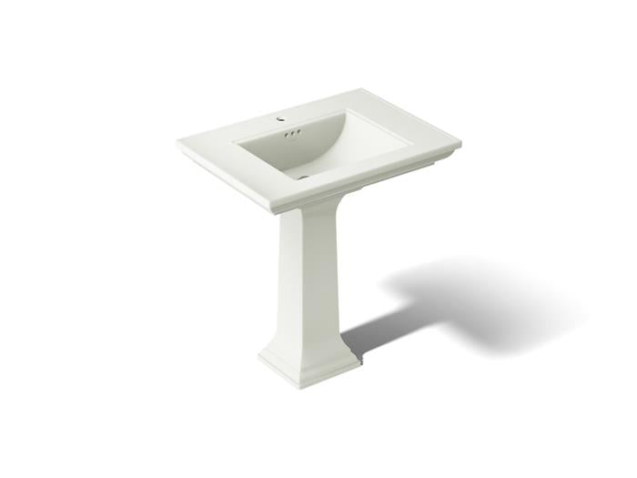 Kohler - Memoirs Stately 30-3/4 Inch Rectangular Pedestal Bathroom Sink With Overflow - Single Hole