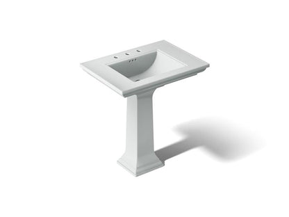 Kohler - Memoirs Stately 30-3/4 Inch Rectangular Pedestal Bathroom Sink With Overflow - 8Cc Holes