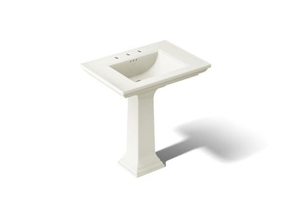 Kohler - Memoirs Stately 30-3/4 Inch Rectangular Pedestal Bathroom Sink With Overflow - 8Cc Holes